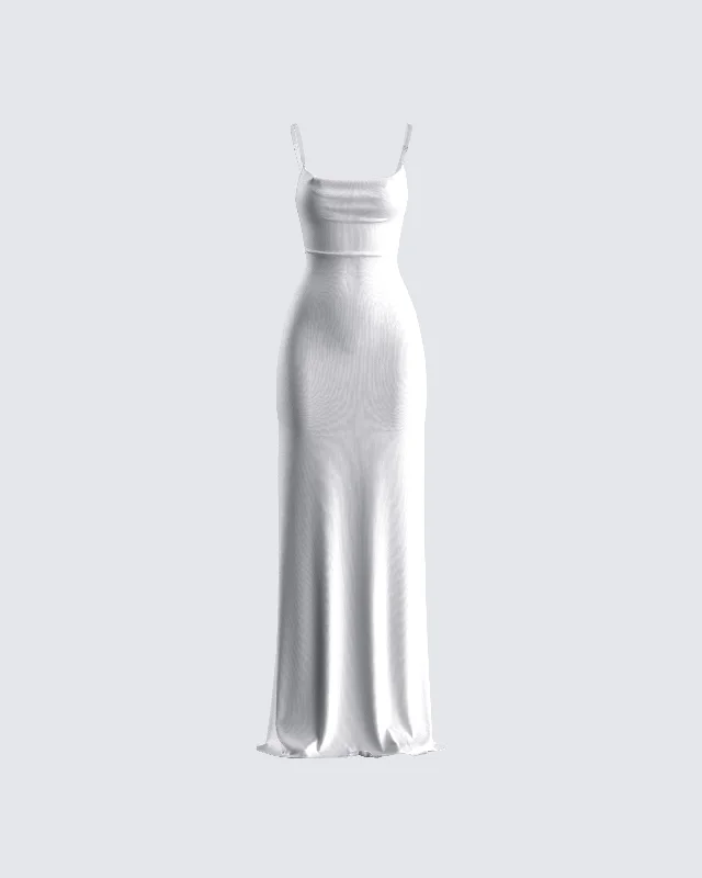 Today Only – Don’t Miss It!Sana Ivory Cowl Maxi Dress