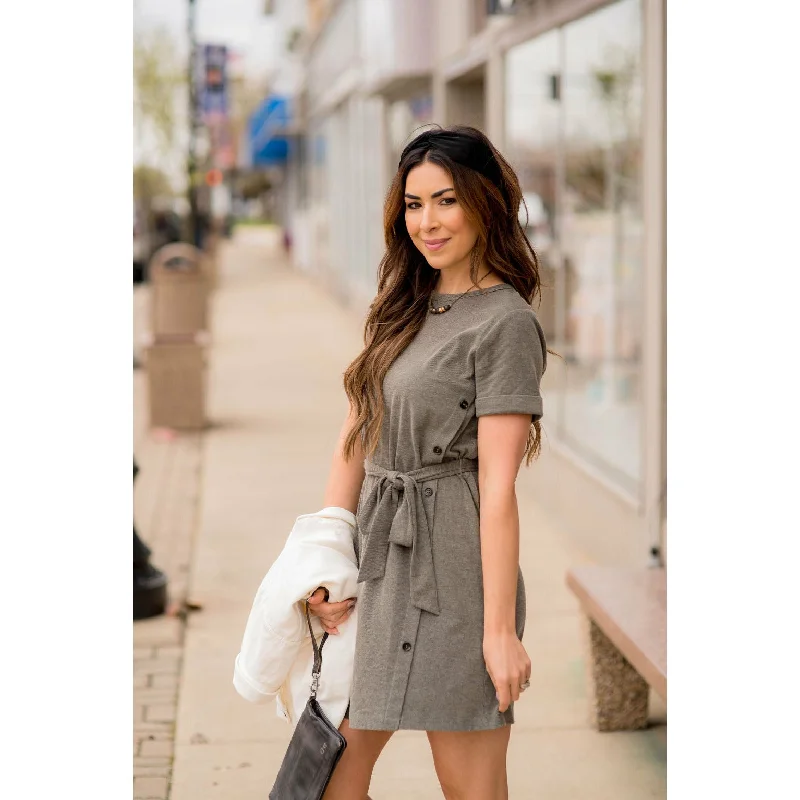 Limited Deals, Unlimited Savings!Side Button Tie Dress