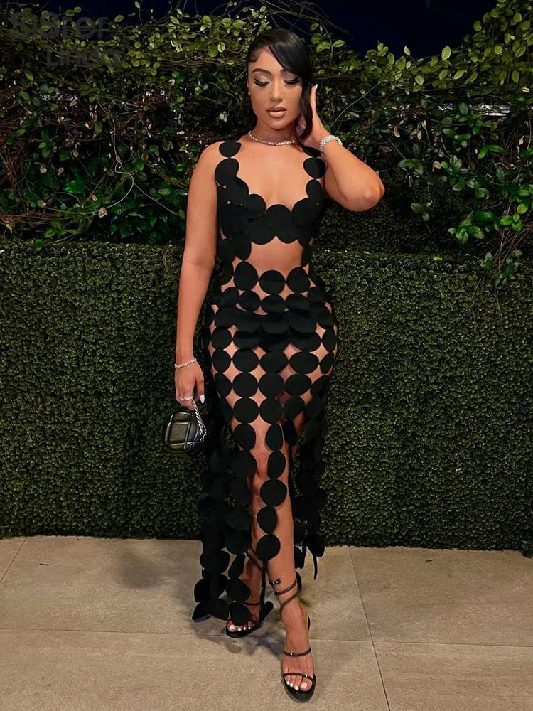 Get Ready to Save!Sisterlinda Sexy Cut Maxi Dresses Women Sleeveless Backless Low Neck Cleavage Tassels Robe Summer Party Club Attirewear Vestidos Get Ready to Save!Sisterlinda Sexy Cut Maxi Dresses Women Sleeveless Backless Low Neck Cleavage Tassels Robe Summer Party Club Attirewear Vestidos