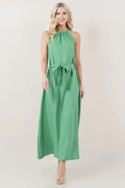 Don’t Wait – Shop Today!SL HALTER NK ALINE MAXI DRESS - D3471-4924