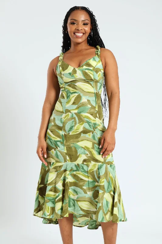 Don’t Wait – Shop Today!Sleeveless Printed Tie Back Maxi Dress - Multi