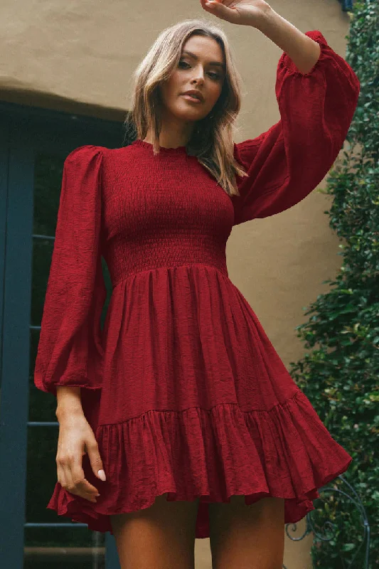 Gqox068-Wine Red