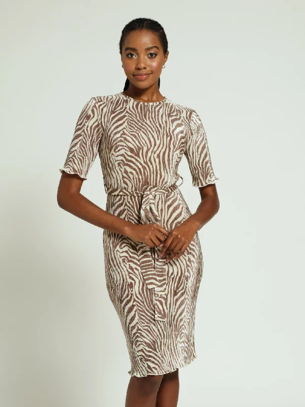 Everything Must Go!Waisted Bodre Dress - Animal