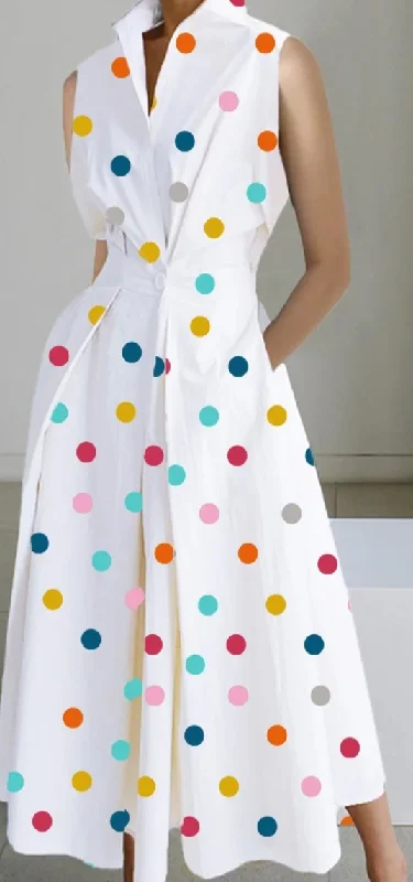 White Rainbow Dot Color
