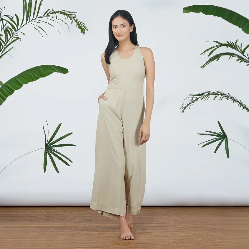Best Deals Just for You!Lyocell Jumpsuit For Women | Beige