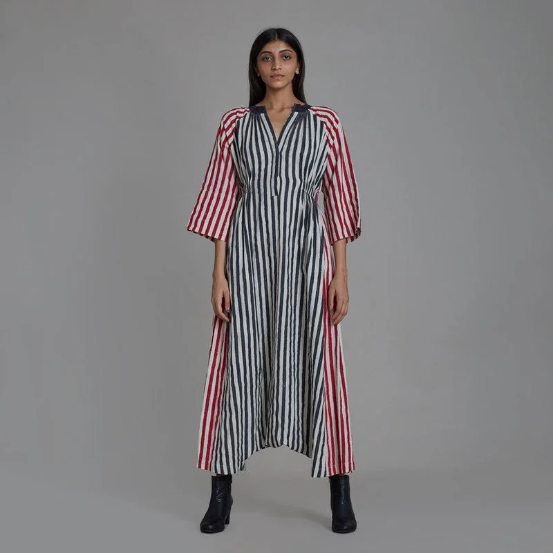 Shop More, Spend Less!Pure Cotton Jumpsuit | Striped | Black & Red