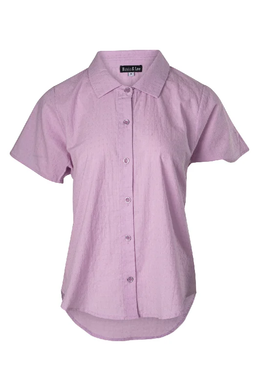 Shop Before It’s Gone!100% Cotton Textured Shirt | LILAC | 6104A1