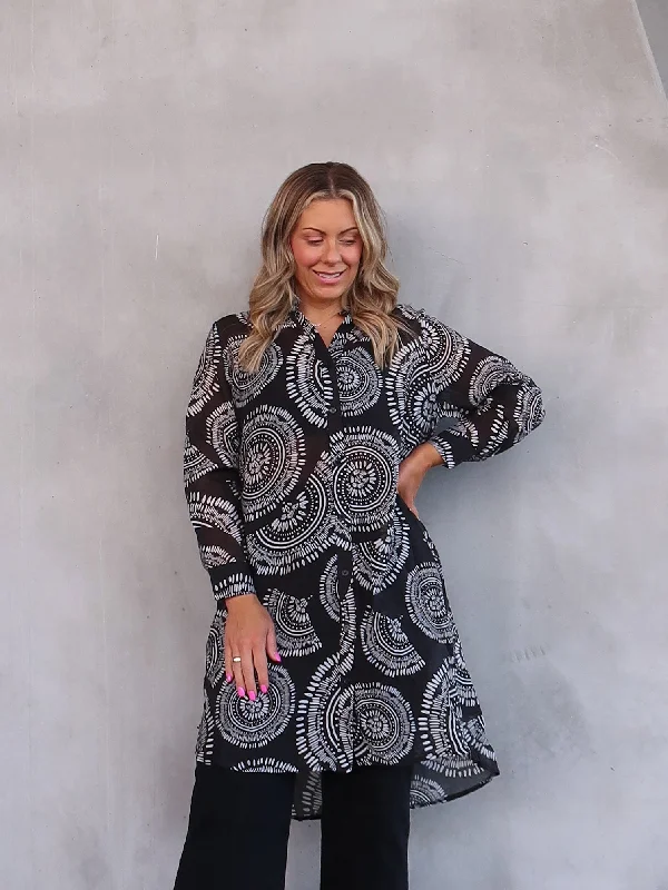 Limited-Time Price Drop!August Shirt Dress - Black