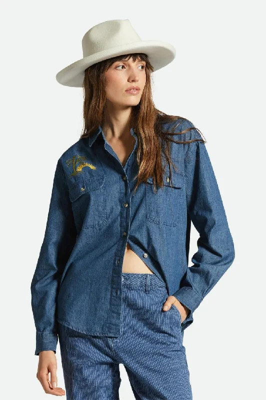 Buy More, Save More!Bowery Boyfriend L/S Overshirt - Indigo Rinse