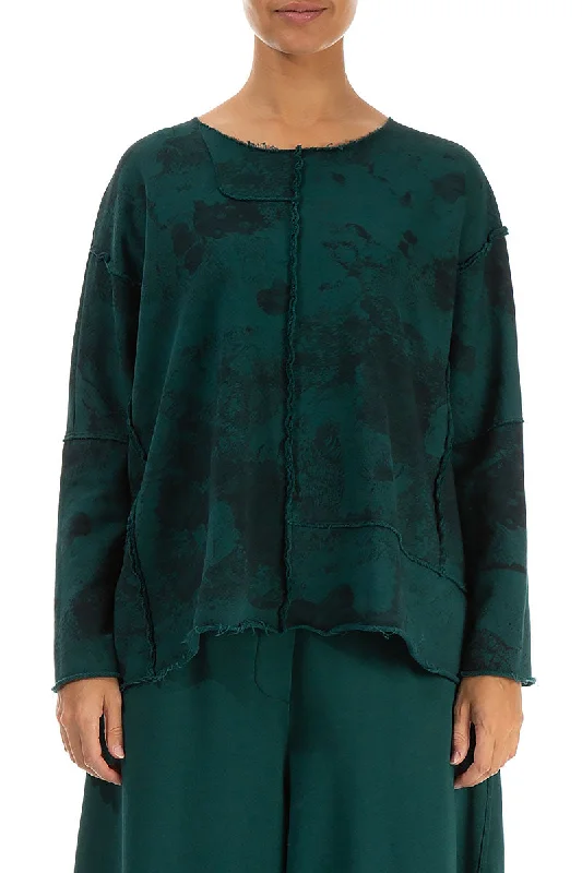 The Best Offers Are Here!Boxy Emerald Marble Cotton Jumper
