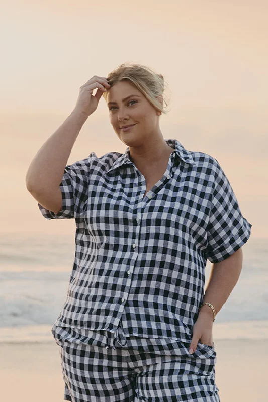 Savings You Can’t Ignore!Carmen Linen Shirt in Treviso Navy