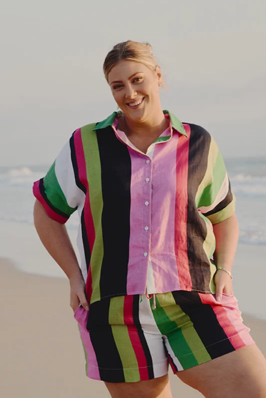 Enjoy Huge Discounts Now!Carmen Linen Shirt in Treviso Stripe