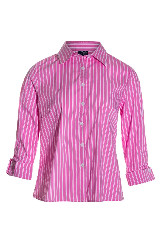 Unlock Huge Savings Now!Cotton Rich Shirt | Pink Double Stripe | 6161AR