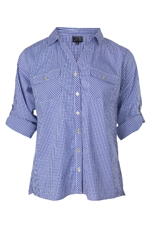 Hottest Discounts of the Year!Cotton Rich Shirt | Soft Navy Check | 6162A1