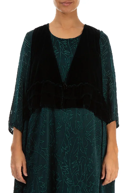Incredible Savings Inside!Emerald Silk Velvet Waistcoat