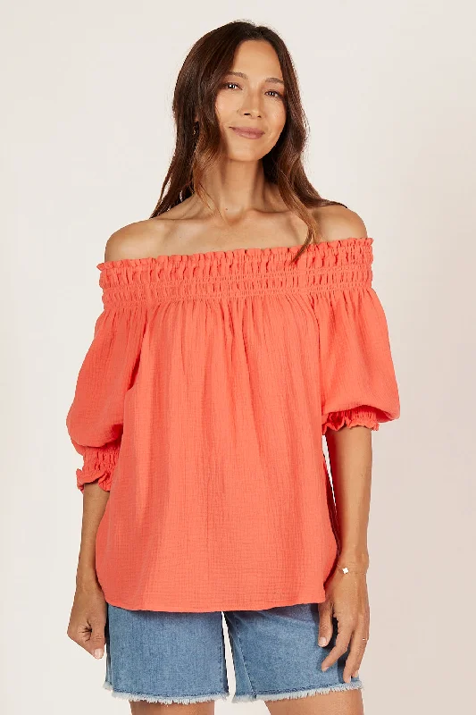 Exclusive Savings This Week!Poppy Off The Shoulder Top in Candlelight