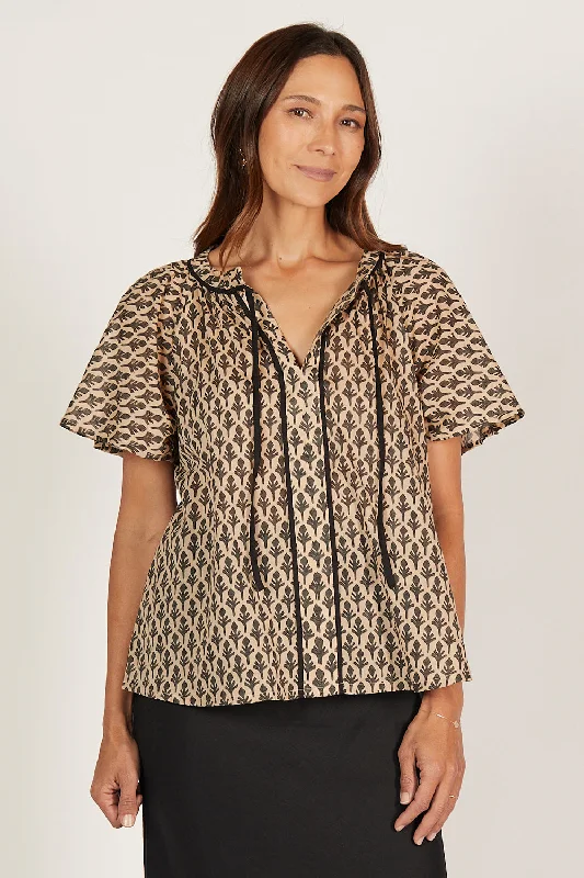 Save More with Every Purchase!Quinn Short Sleeve Top in Woodlet