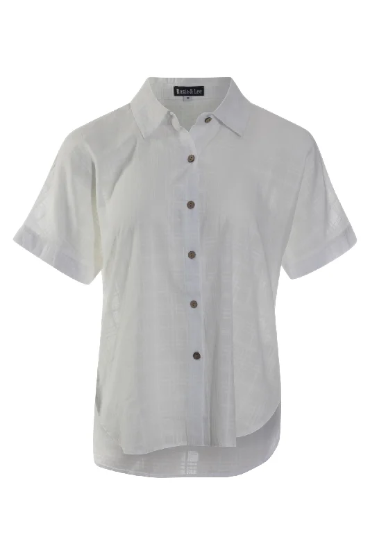 Your Favorite Items on Sale Now!Self Stripe 100% Cotton Shirt | WHITE | 6104AR