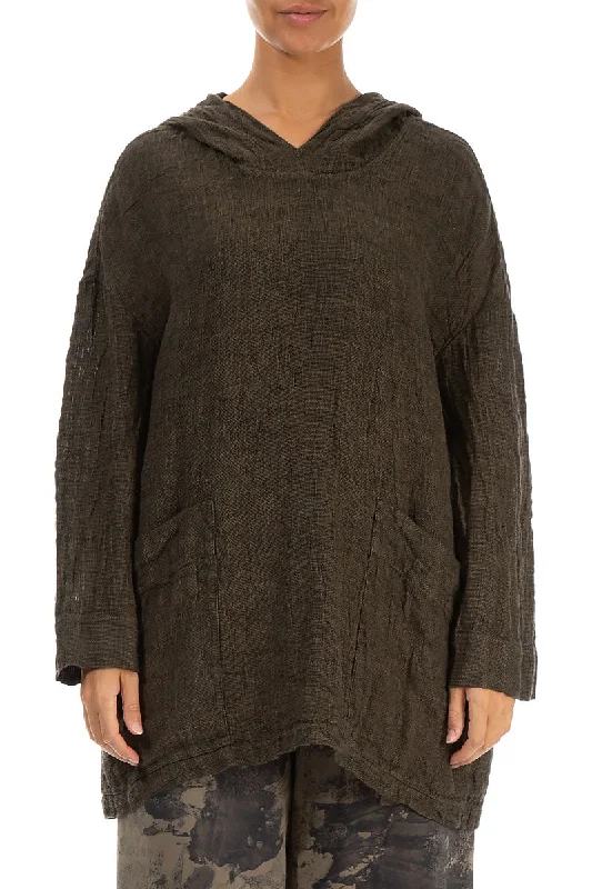 Every Deal is a Steal!Silver Sage Mélange Linen Hoodie