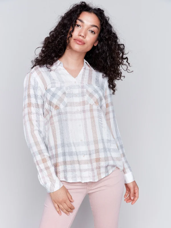Find Your Perfect Deal Today!Soft Plaid Button-Down Shirt - Quartz
