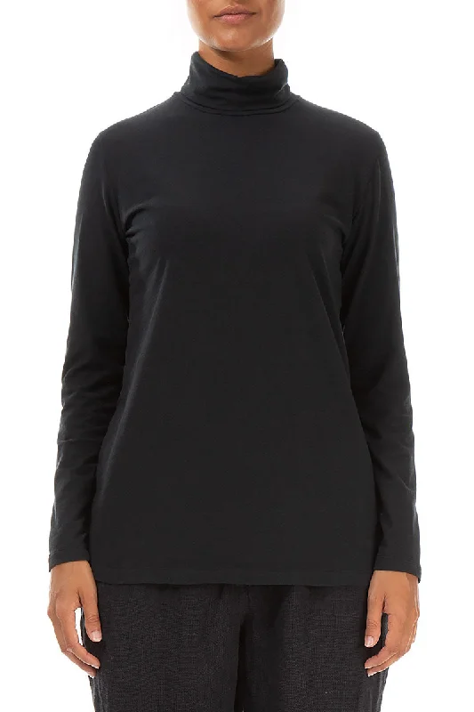 Price Drops You’ll Love!Turtleneck Black Soft Cotton Top