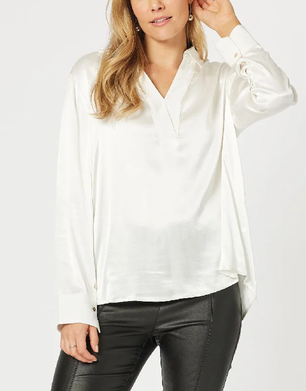 Stock Up and Save!Tuxedo Top - Ivory