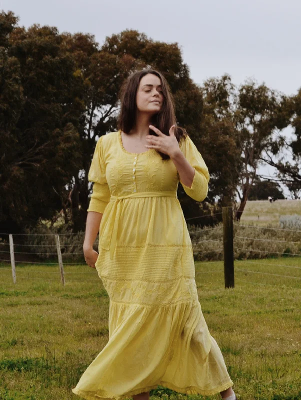 New Discounts Just Dropped!AUGUSTINE MAXI DRESS LEMON MERINGUE